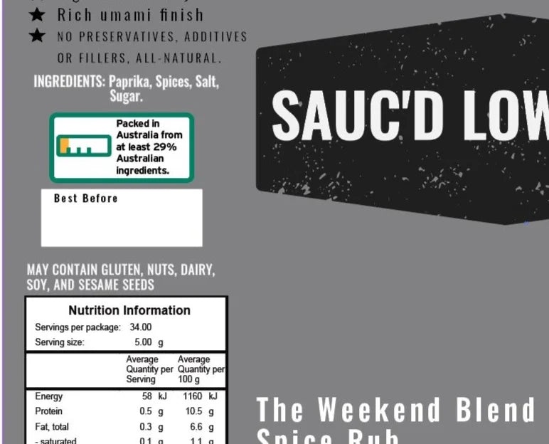 The Weekend Blend Spice Rub - 170G image 2