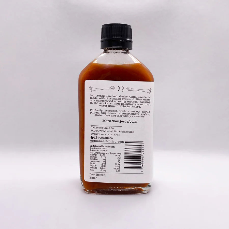 Old Bones Chilli Co - Smoked Garlic Chilli Sauce 200ml image 1