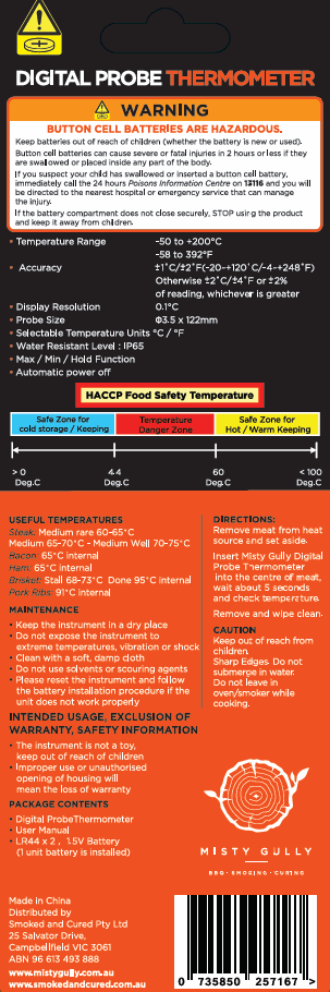 Misty Gully Digital Probe Thermometer image 1