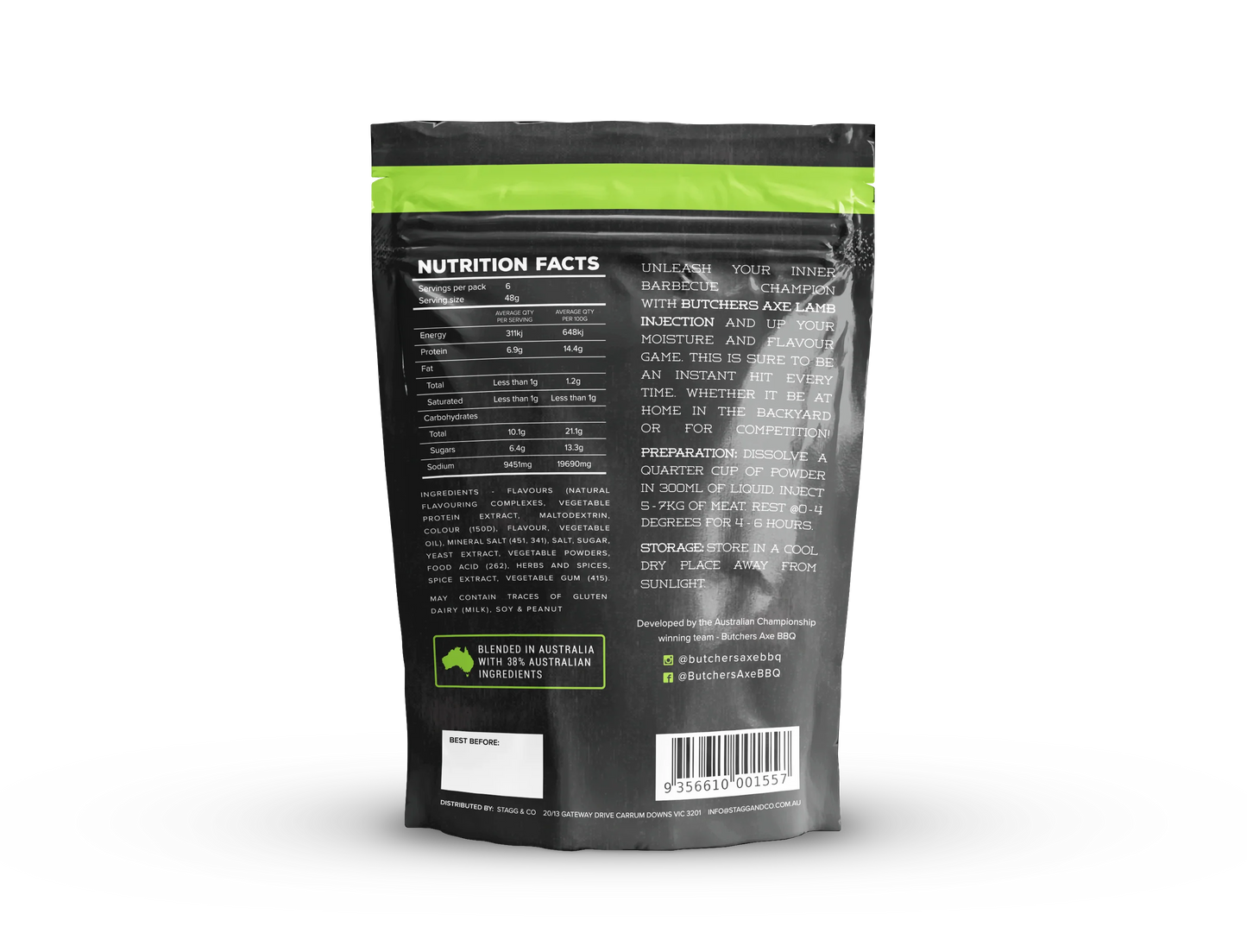 Butcher's Axe - BBQ Lamb Injection image 1