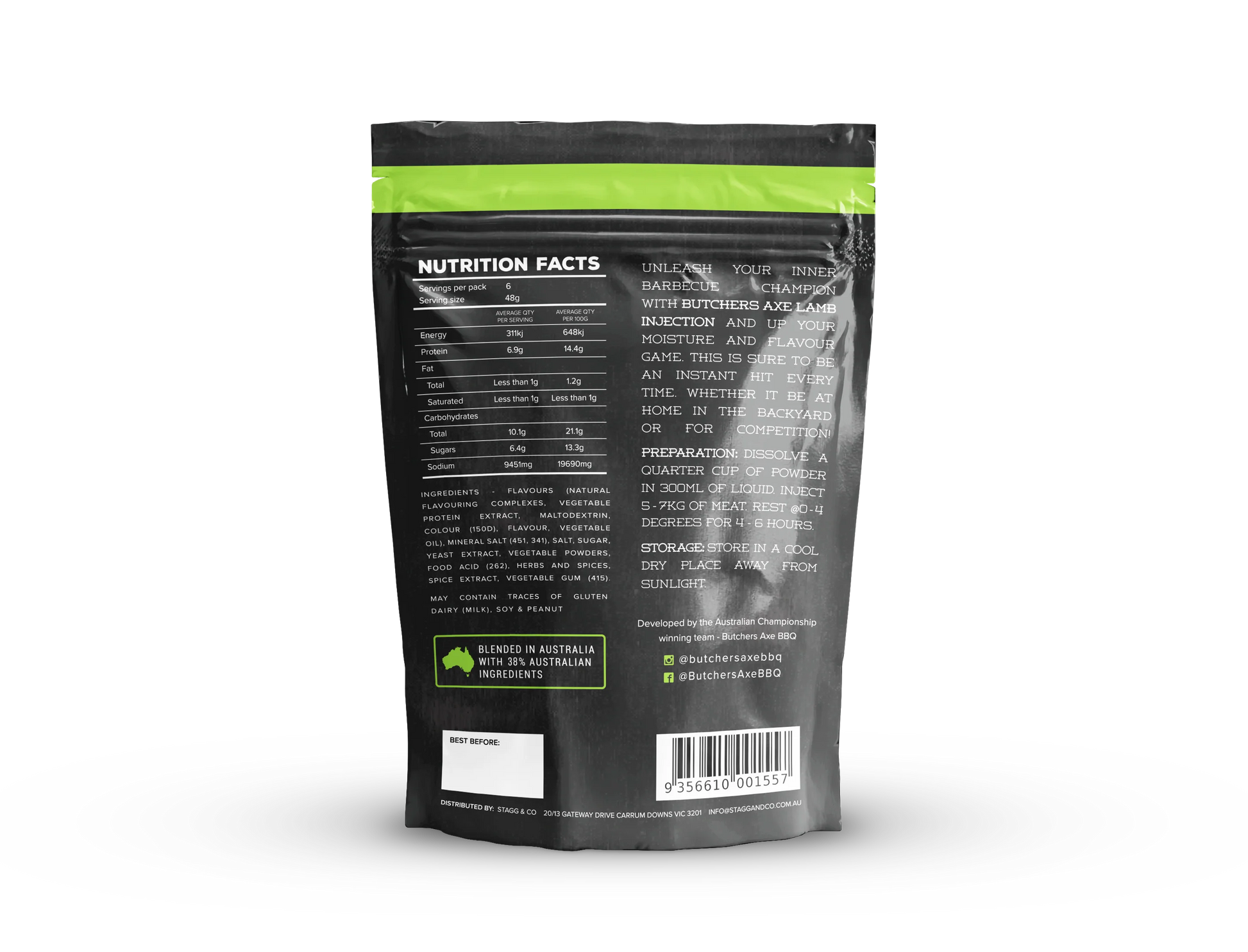 Butcher's Axe - BBQ Lamb Injection image 1