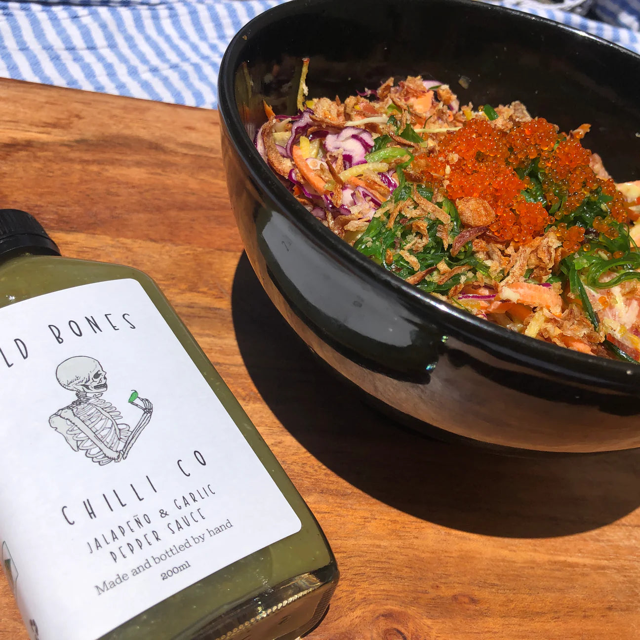 Old Bones Chilli Co - Jalapeño & Garlic Pepper Sauce 200mL image 2